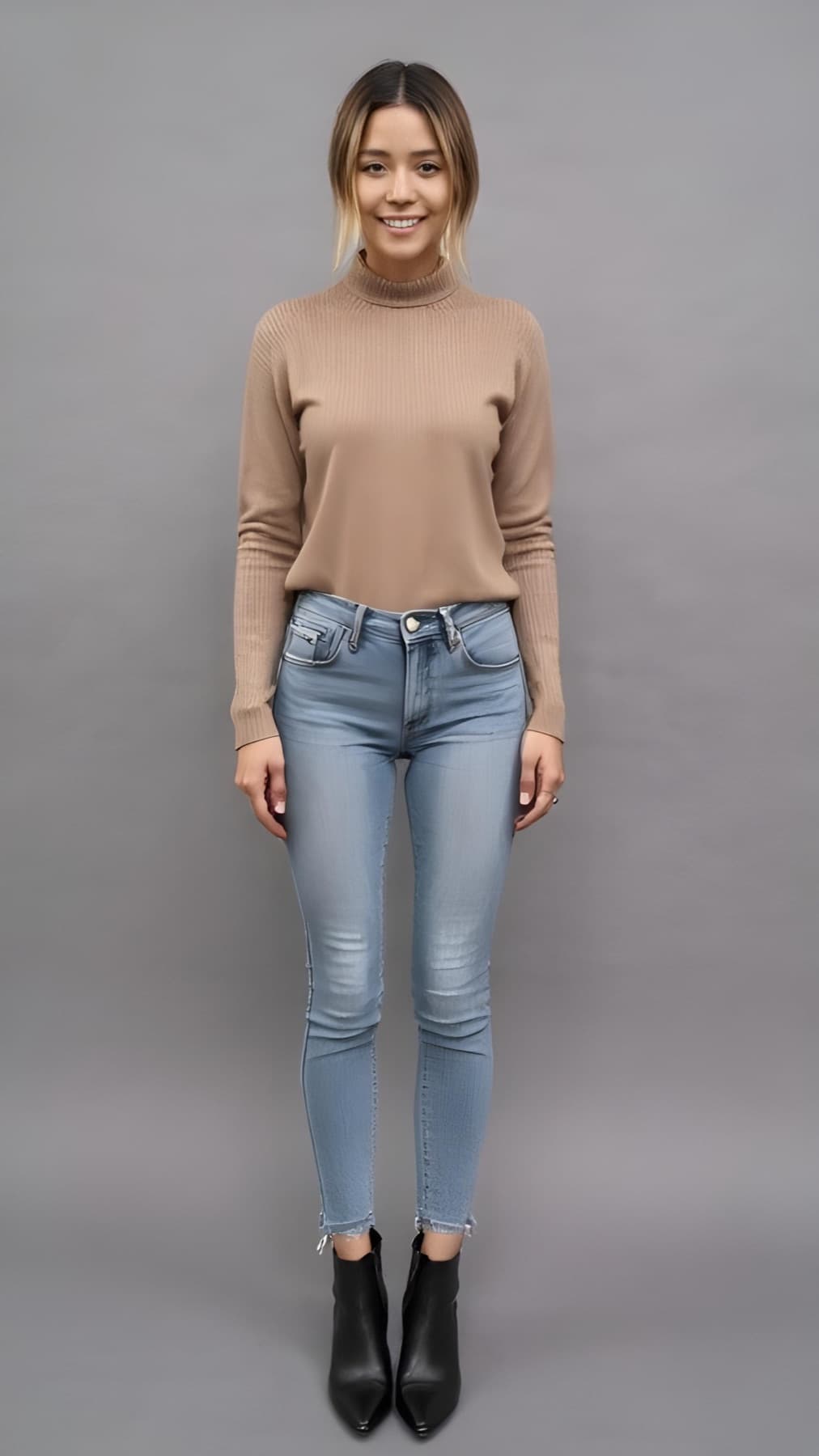 Mannequin portant une tenue ajustée à sa morphologie par SMART DRESS